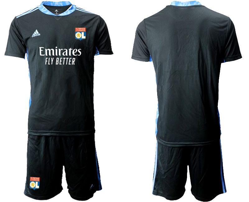 Men 2020-2021 club Olympique Lyonnais black goalkeeper Soccer Jerseys